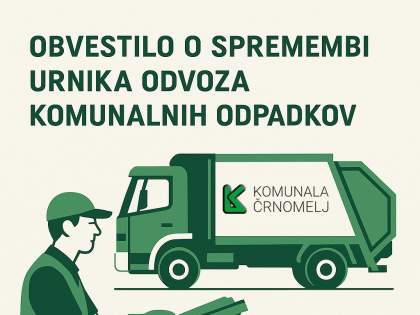 Obvestilo o spremembi urnika odvoza komunalnih odpadkov